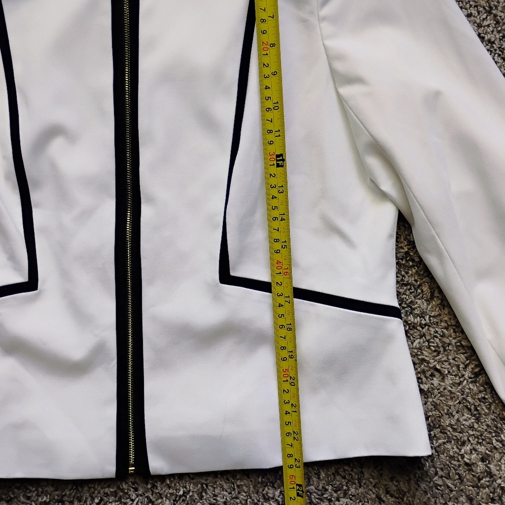 Calvin Klein off white black jacket 16 modern classic chic workwear party staple - Picture 5 of 5